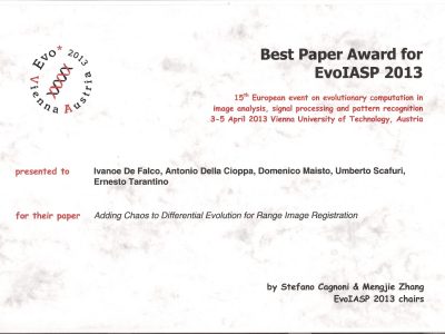 Best Paper @ EvoIASP 2013