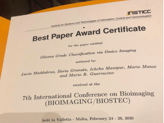Best Paper Award 7th International Conference On Bioimaging 2020