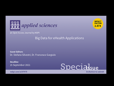 Call For Papers: Special Issue “Big Data For EHealth Applications”